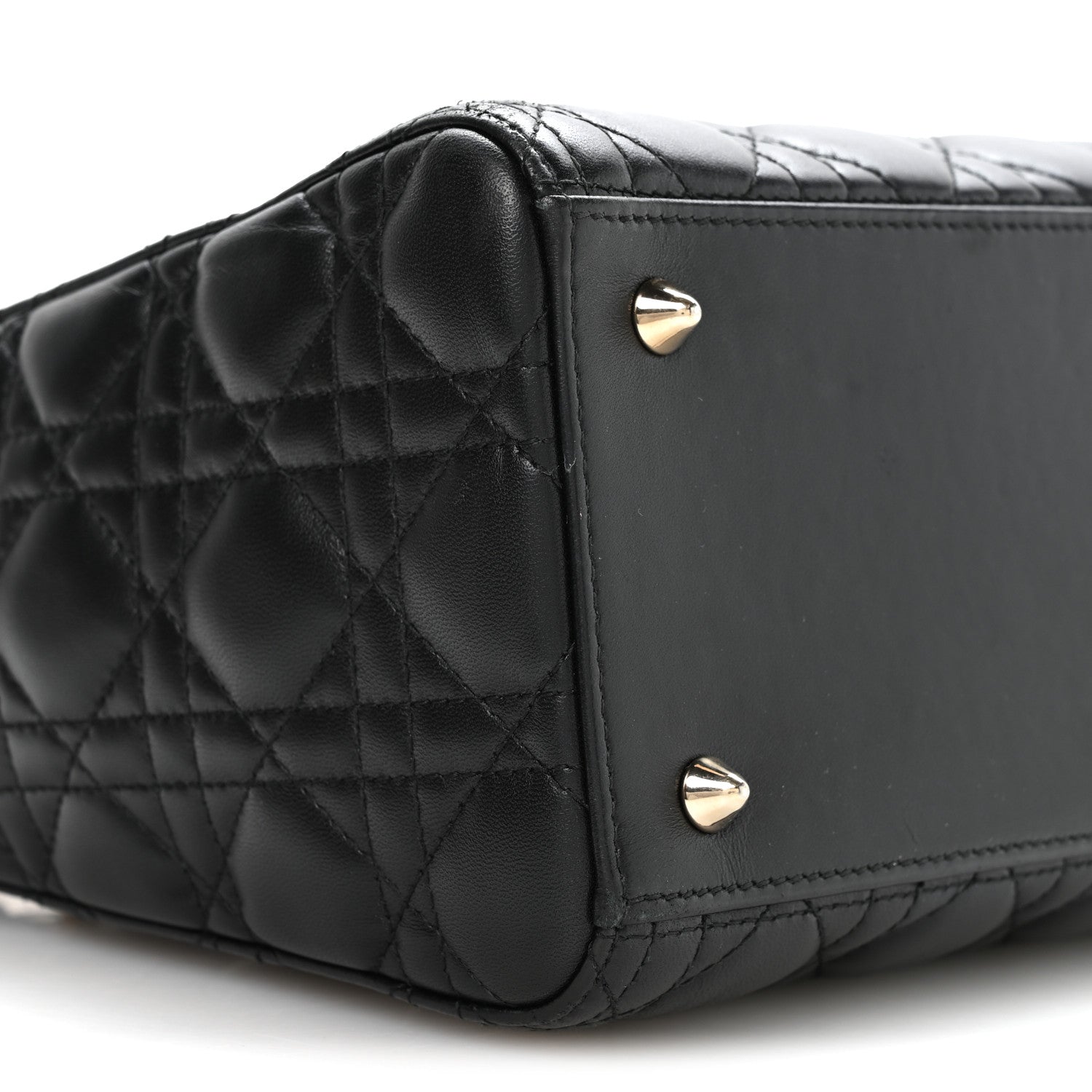 Lambskin Cannage Medium Lady Dior Black