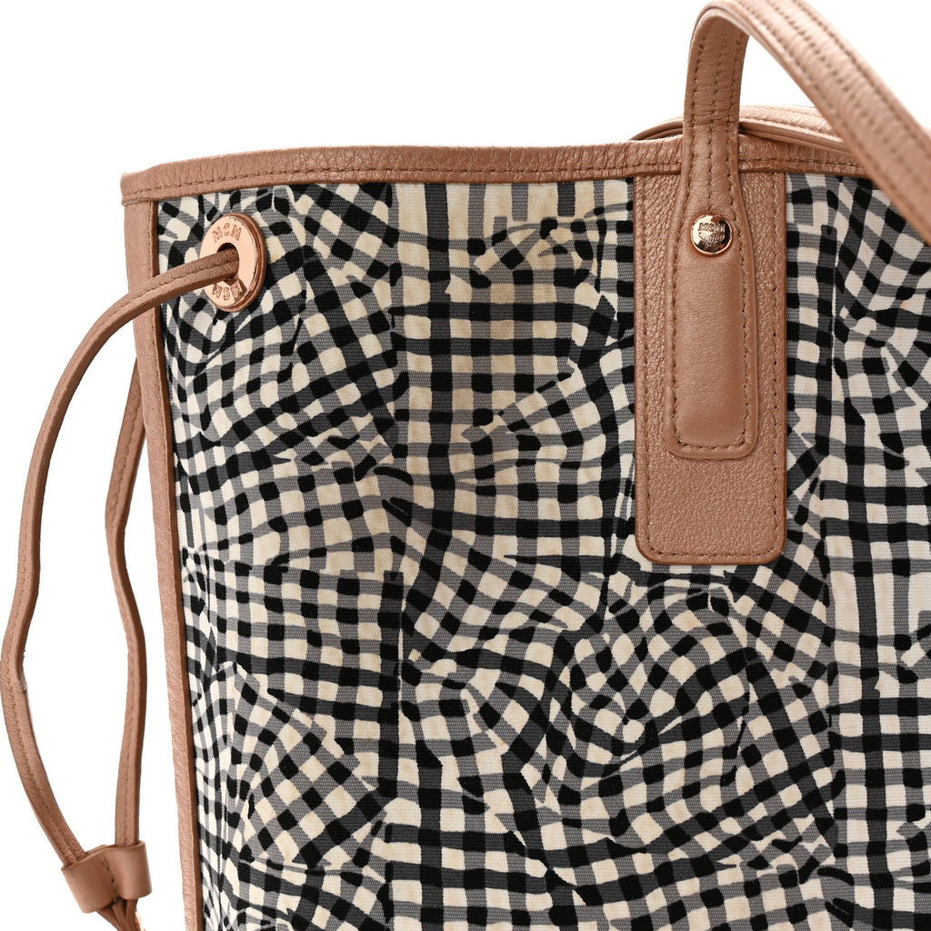 Metallic Visetos Medium Liz Reversible Shopper Tote Champagne Gold