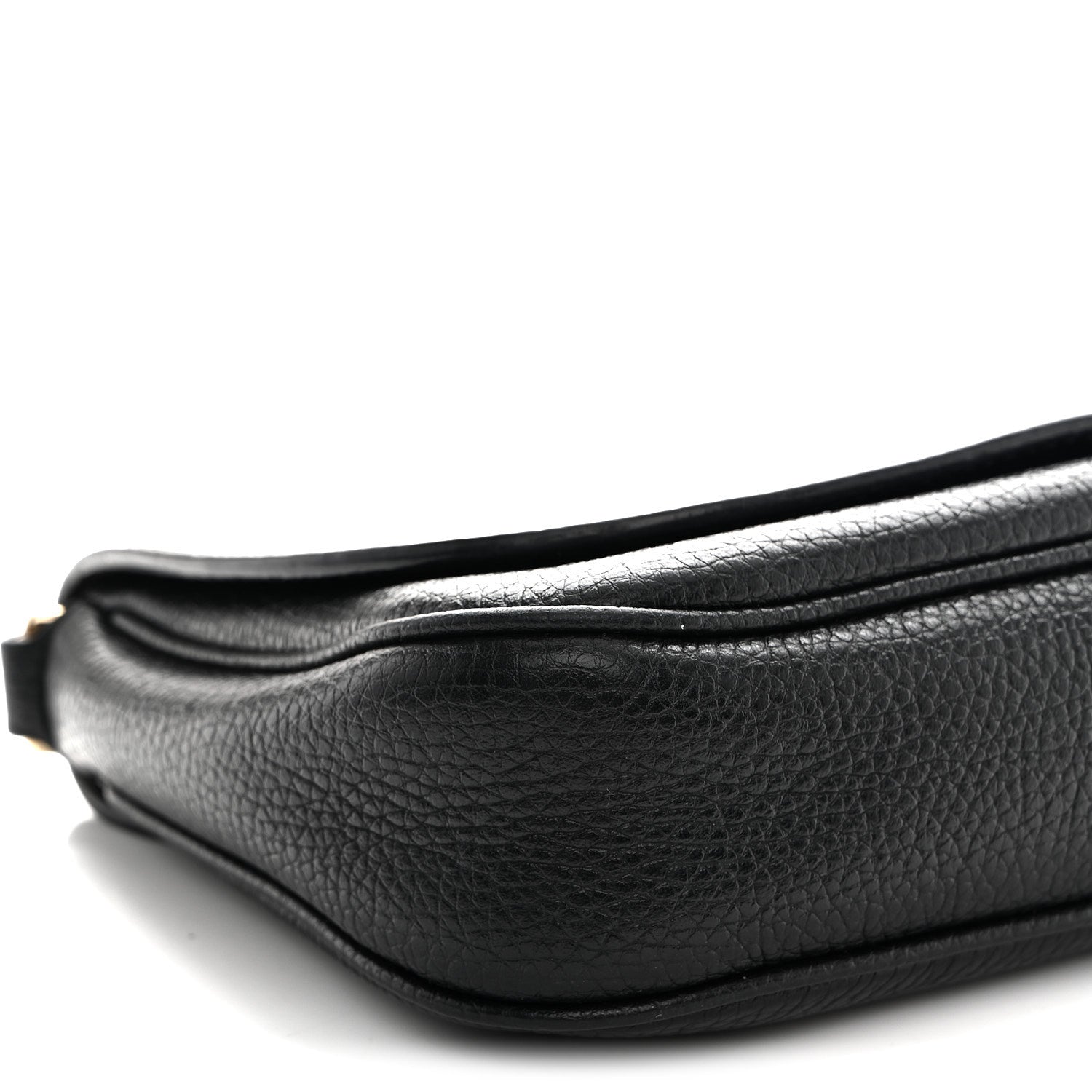 Pebbled Calfskin Medium Soho Flap Crossbody Black