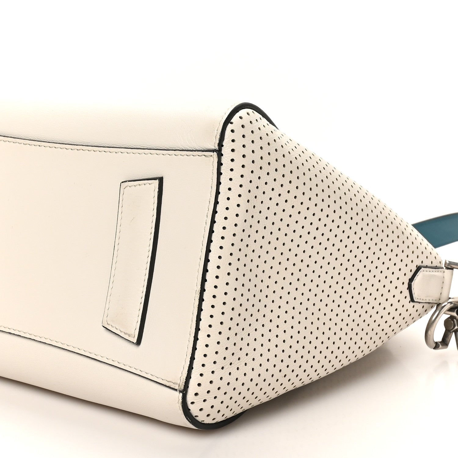 Lambskin Perforated Small Antigona White