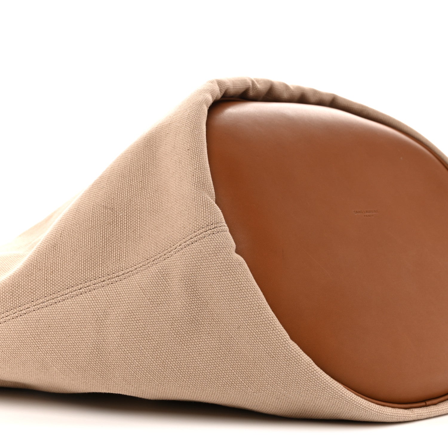 Canvas Calfskin Lauren Panier Tote Desert Dust