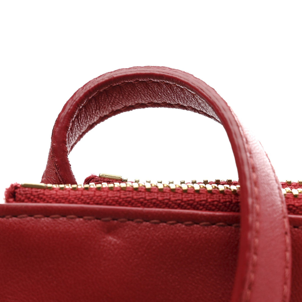 Lambskin Large Trio Crossbody Bag Red