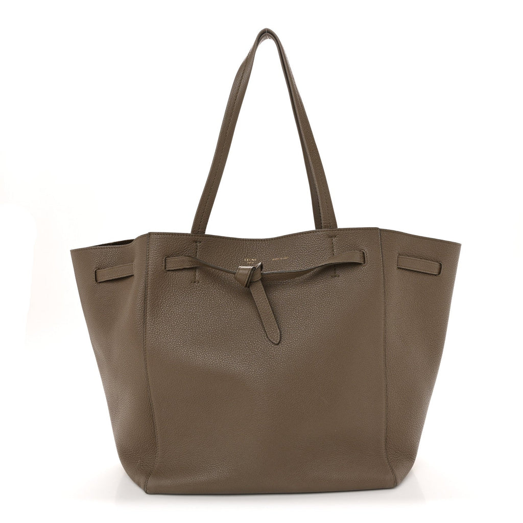 Soft Grained Calfskin Small Belt Cabas Taupe
