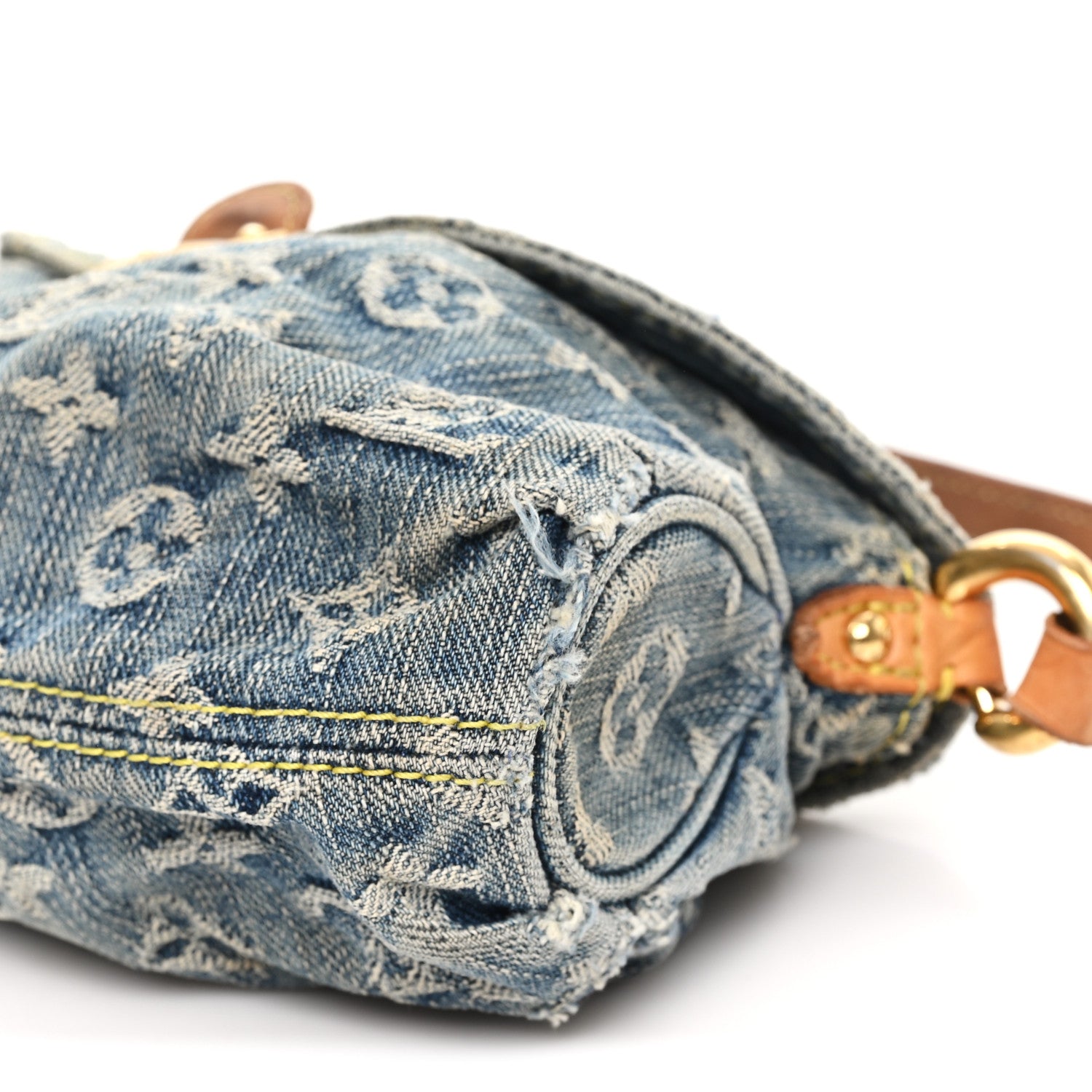 Monogram Denim Mini Pleaty Blue
