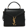 Calfskin Mini Classic Monogram Cassandra Top Handle Black