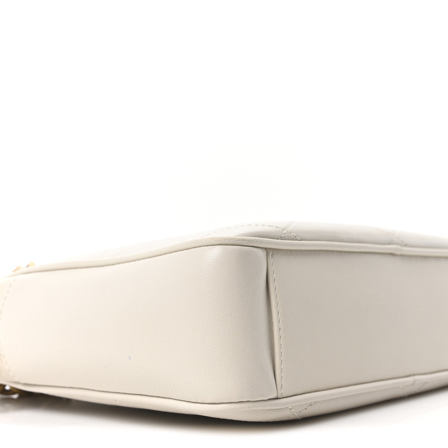 Lambskin Quilted Le Maillon Chain Strap Crossbody Crema Soft