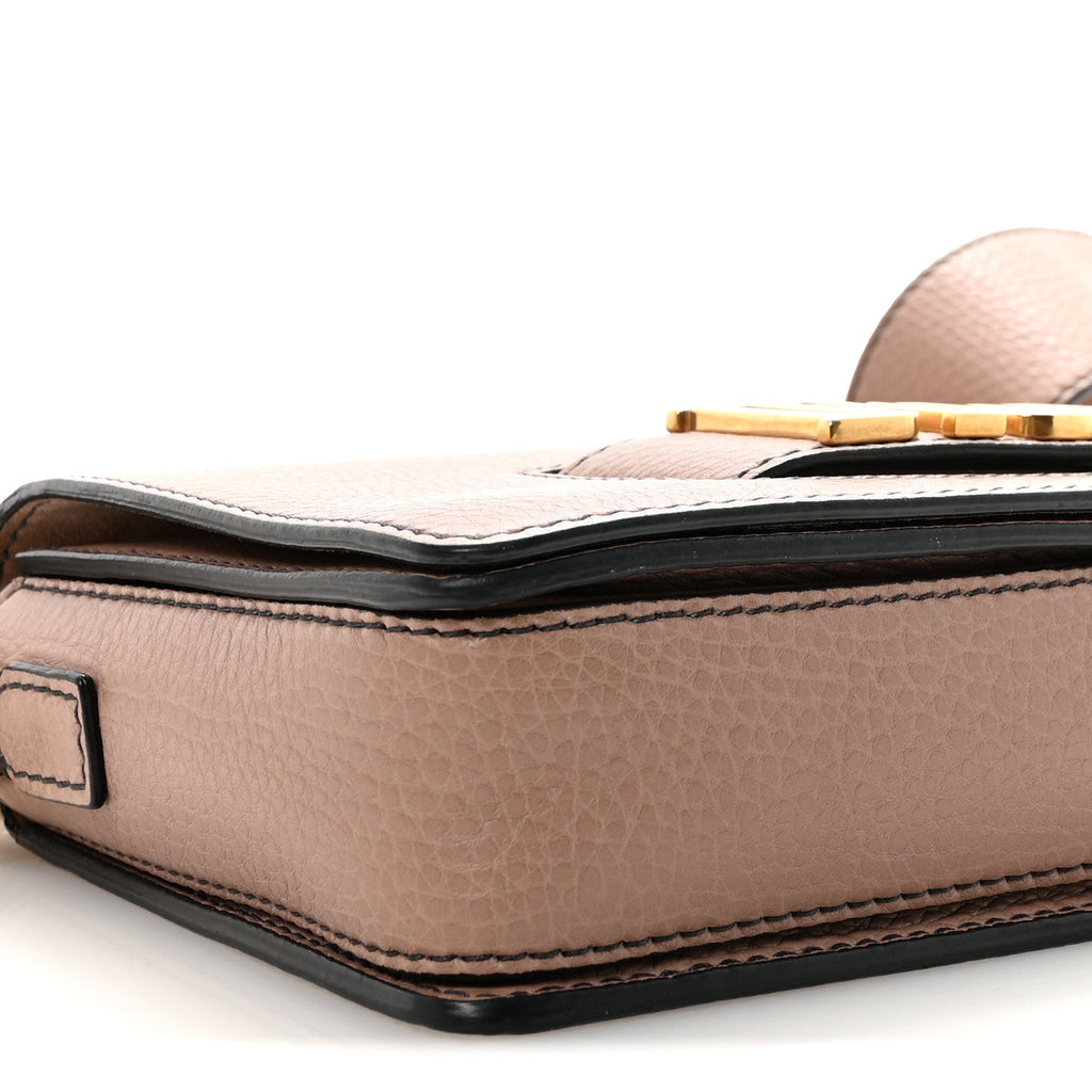 Grained Calfskin Dio(r)evolution Flap Bag Petale