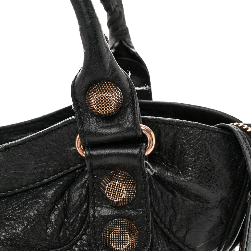 Agneau Giant 21 Rose Gold Hardware City Black