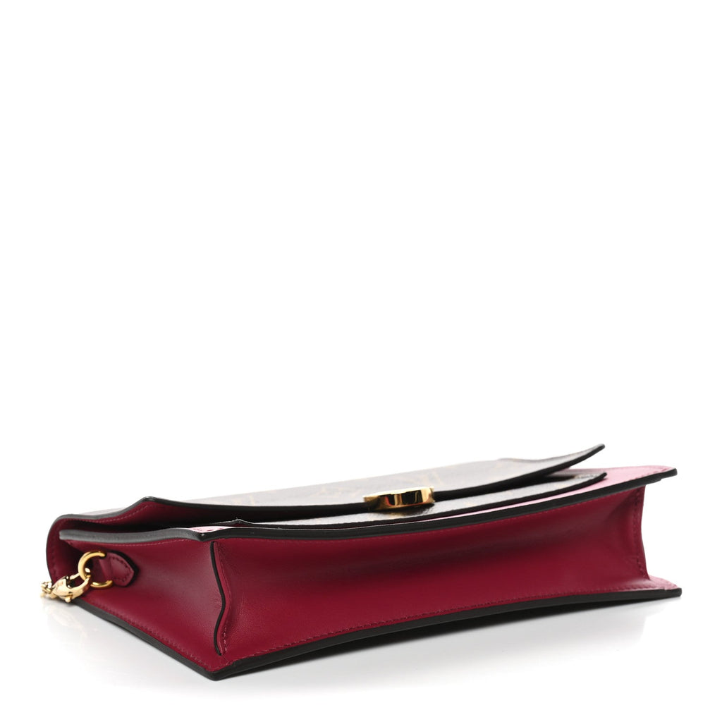 Monogram Flore Chain Wallet Fuchsia