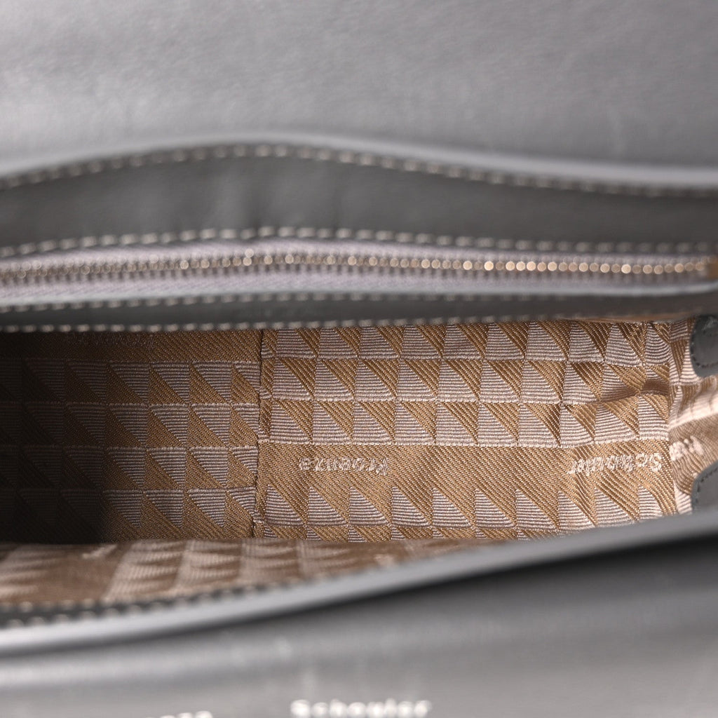 Calfskin Mini PS11 Classic Shoulder Bag Heather Grey