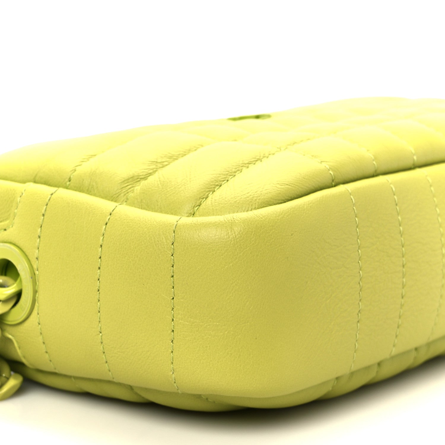 Lambskin Quilted Mini Lola Camera Bag Vivid Vivid Lime
