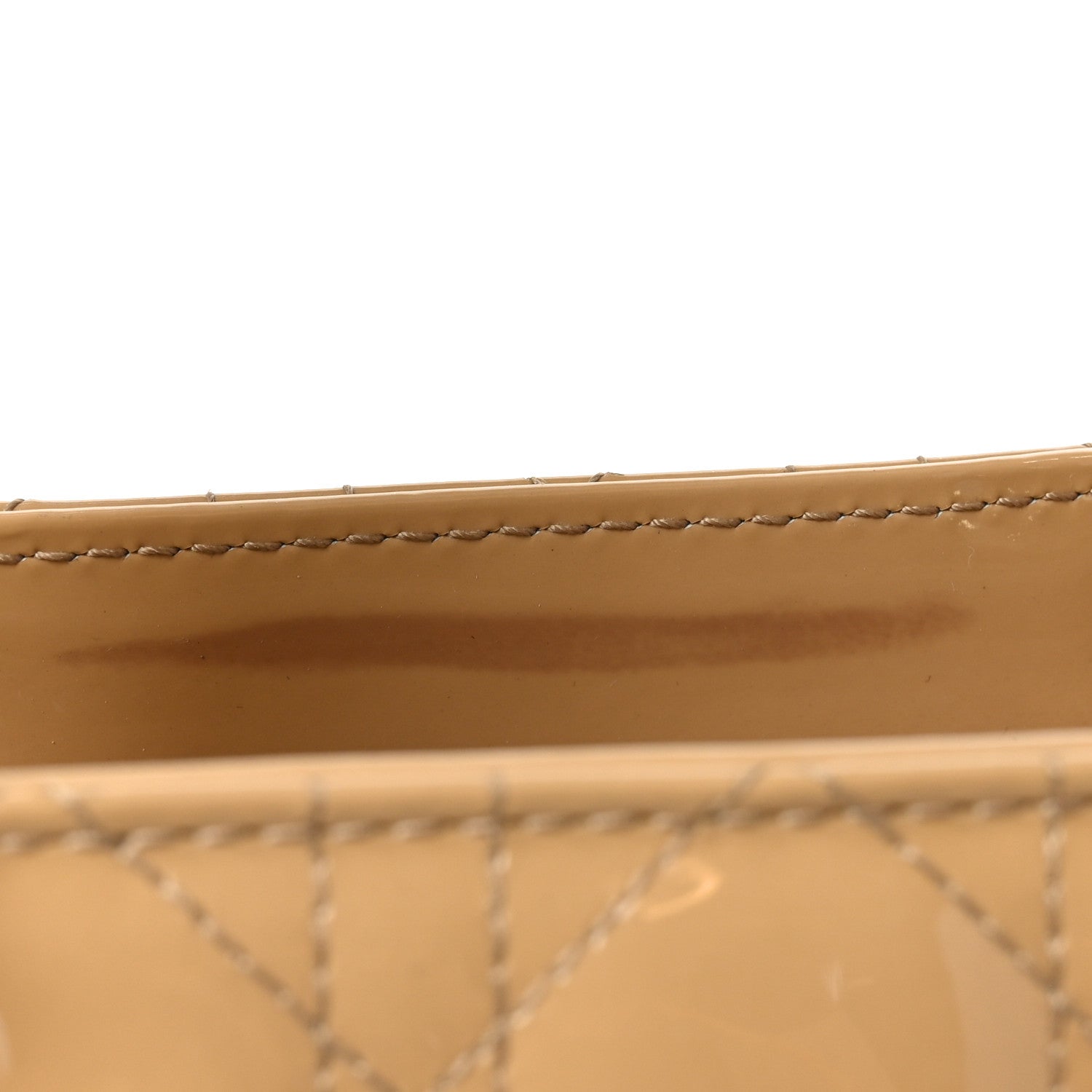 Patent Cannage Large Lady Dior Beige