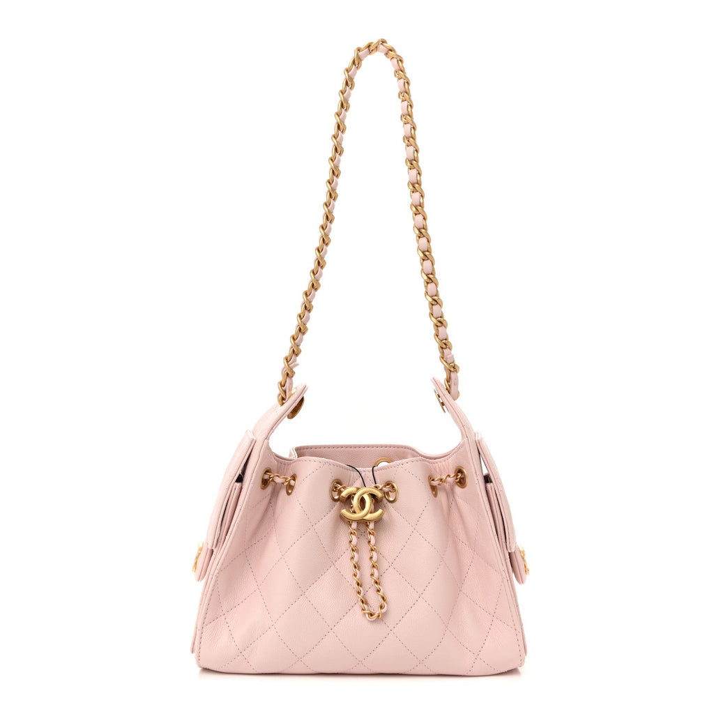 Caviar Quilted Mini Chanel 25 Handbag Light Pink