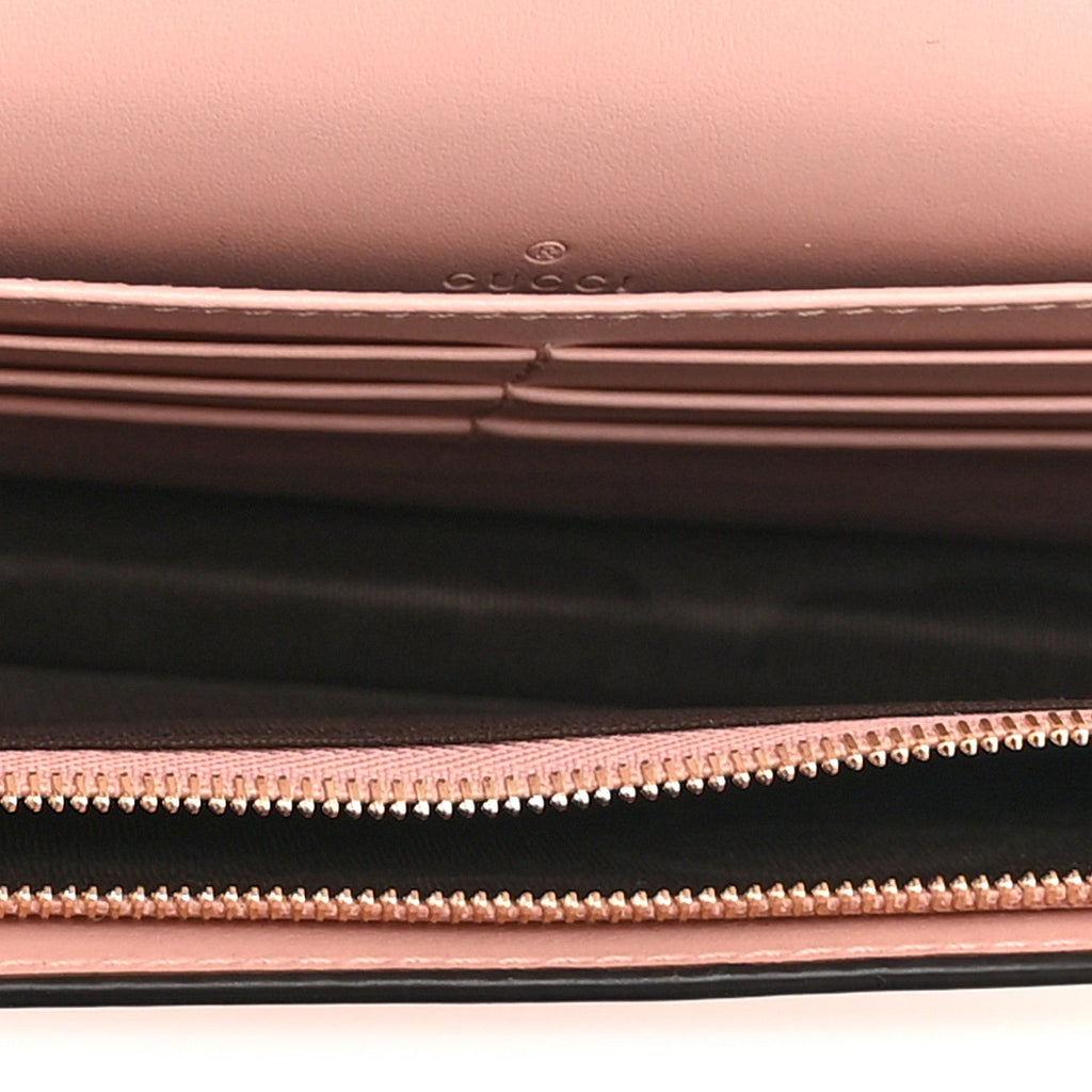Calfskin GG Matelasse Chain Wallet Rhodamine Light Pink