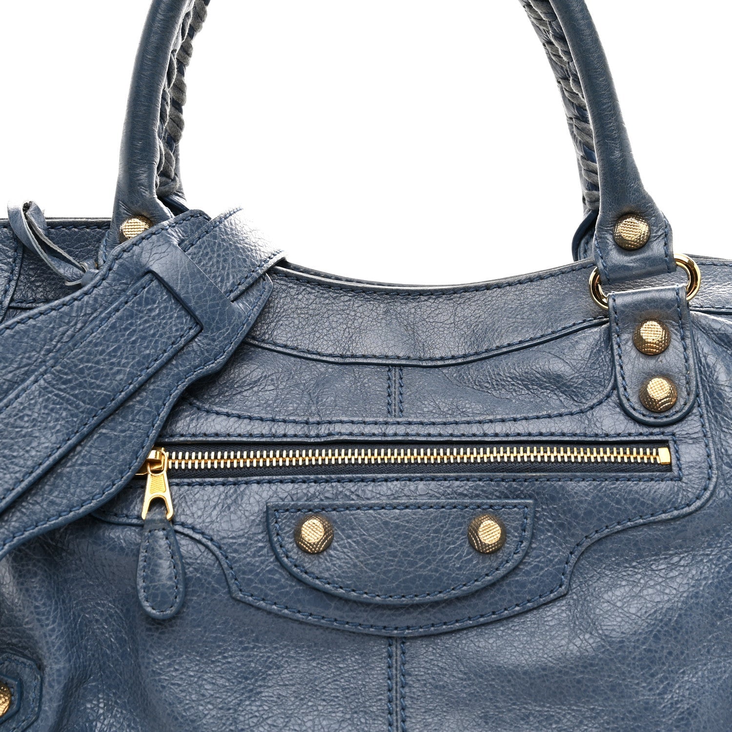 Agneau Giant 12 Gold Hardware Part Time Bleu Persan