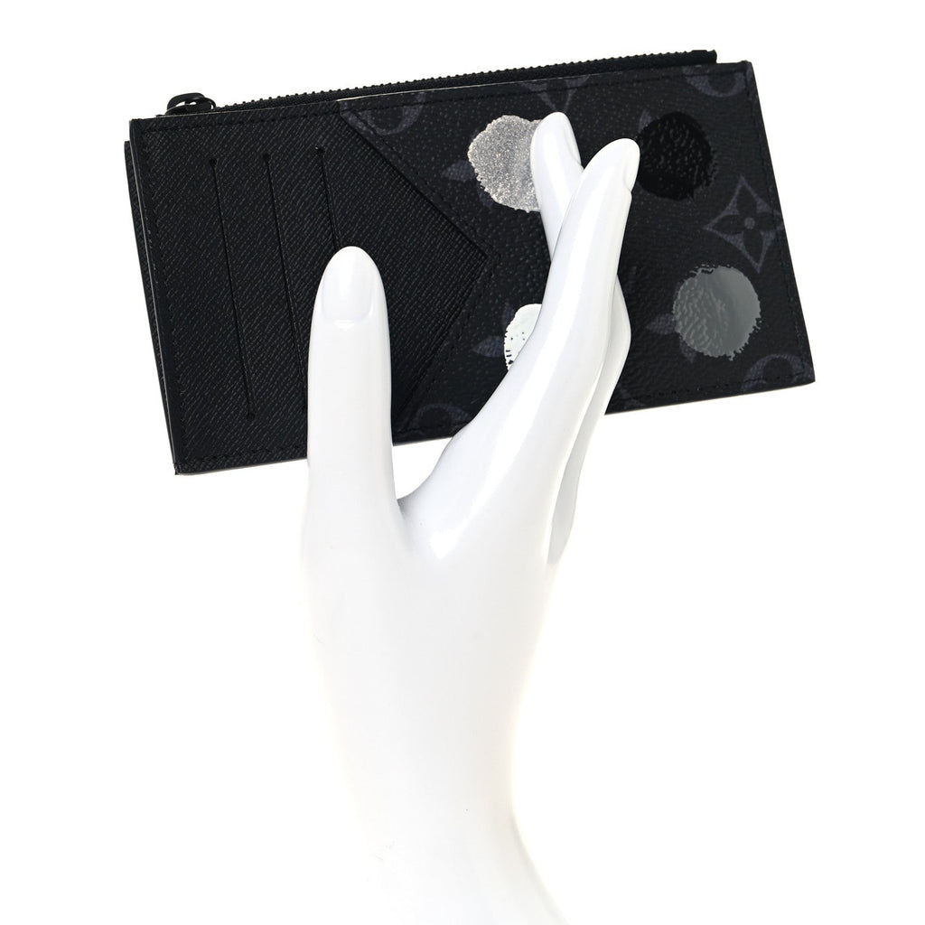LV X YK Monogram Eclipse Taiga Coin  Holder
