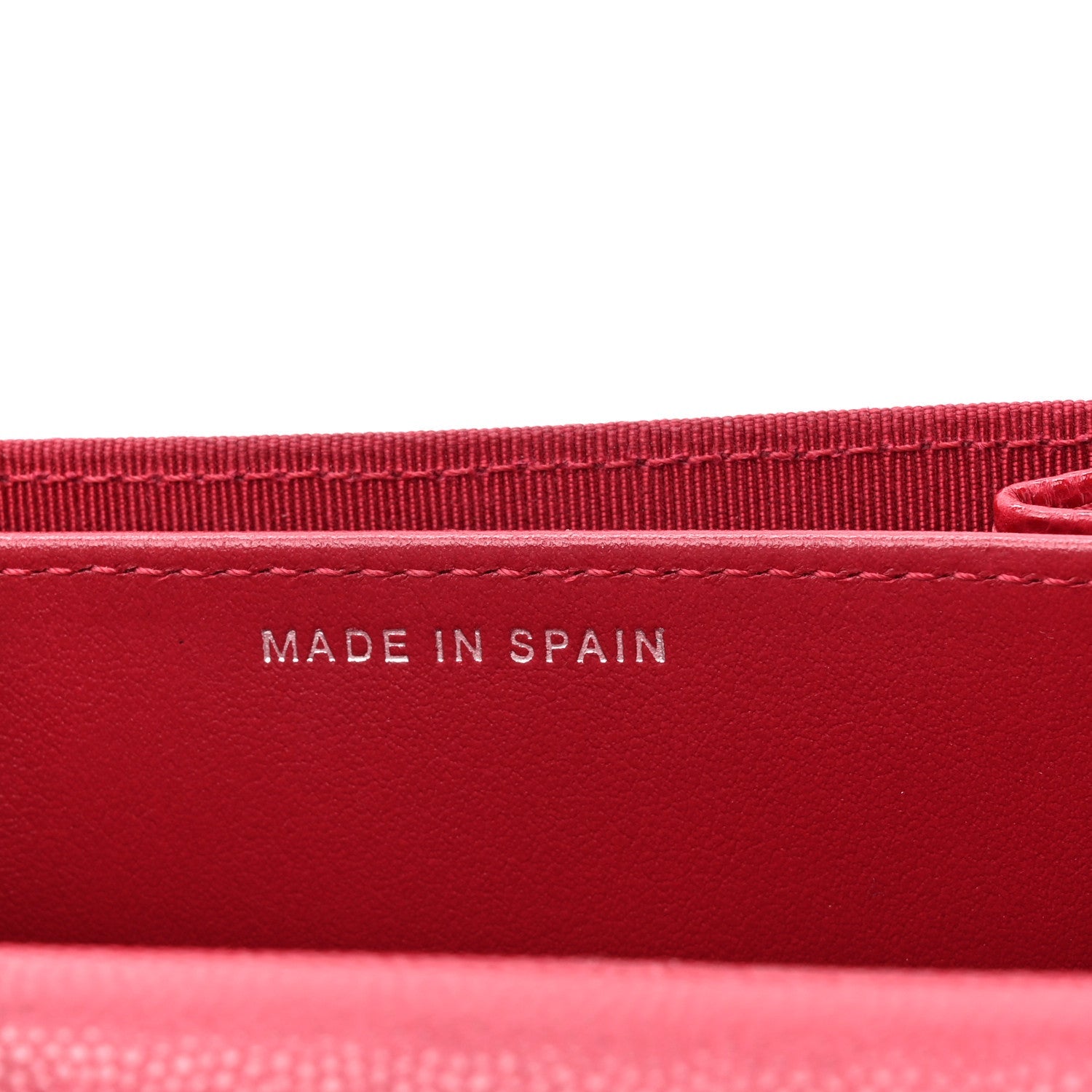 Caviar Quilted Flap  Holder Wallet Red
