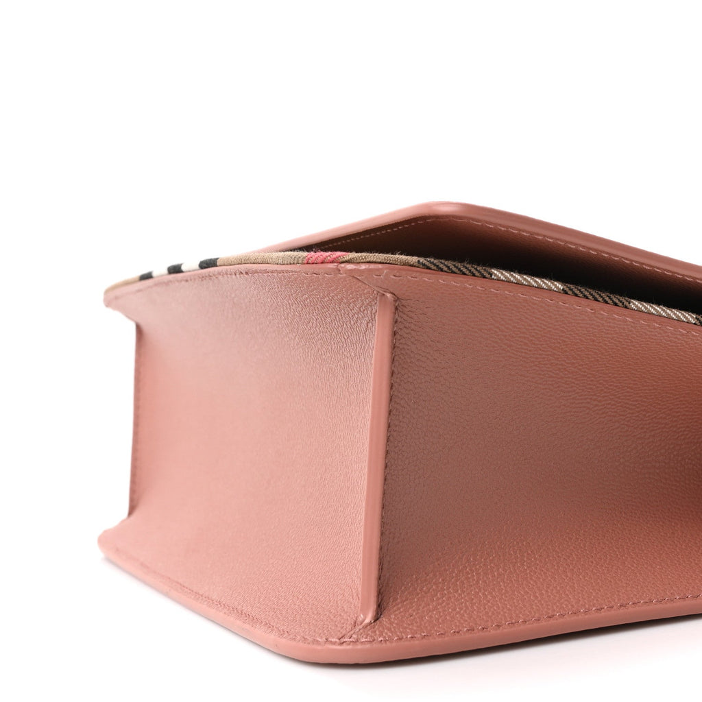 Derby Calfskin House Check Mackford Crossbody Bag Dark Rosewood