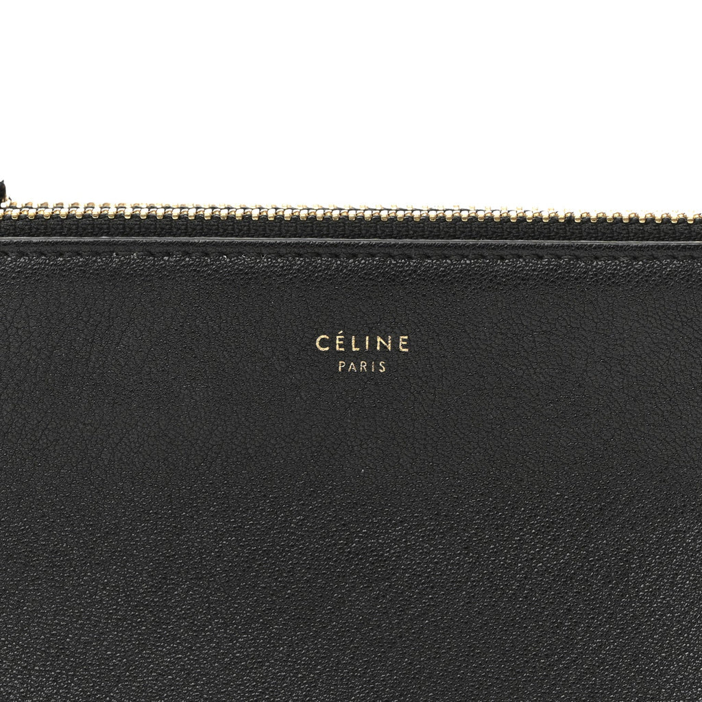 Lambskin Large Trio Crossbody Bag Black