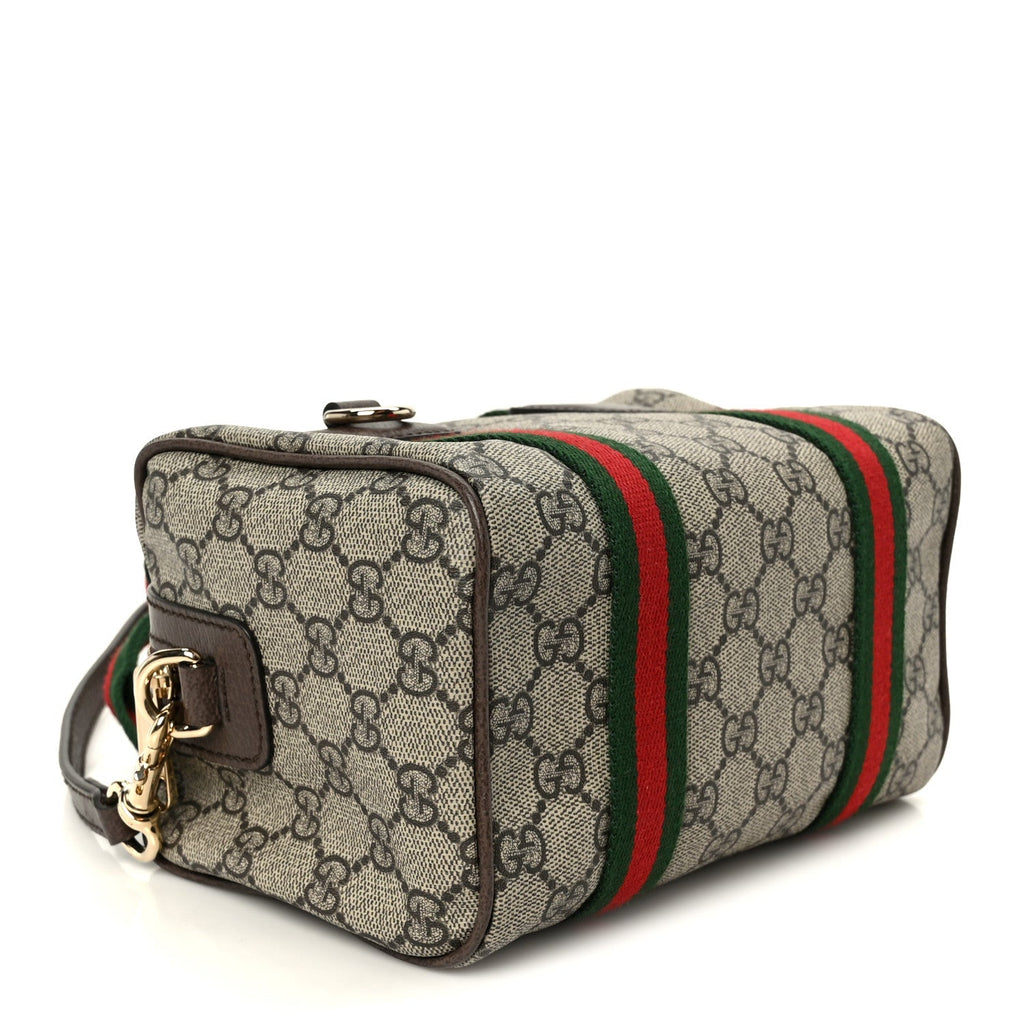 GG Supreme Web Mini GG Top Handle Bag Beige Ebony New Acero