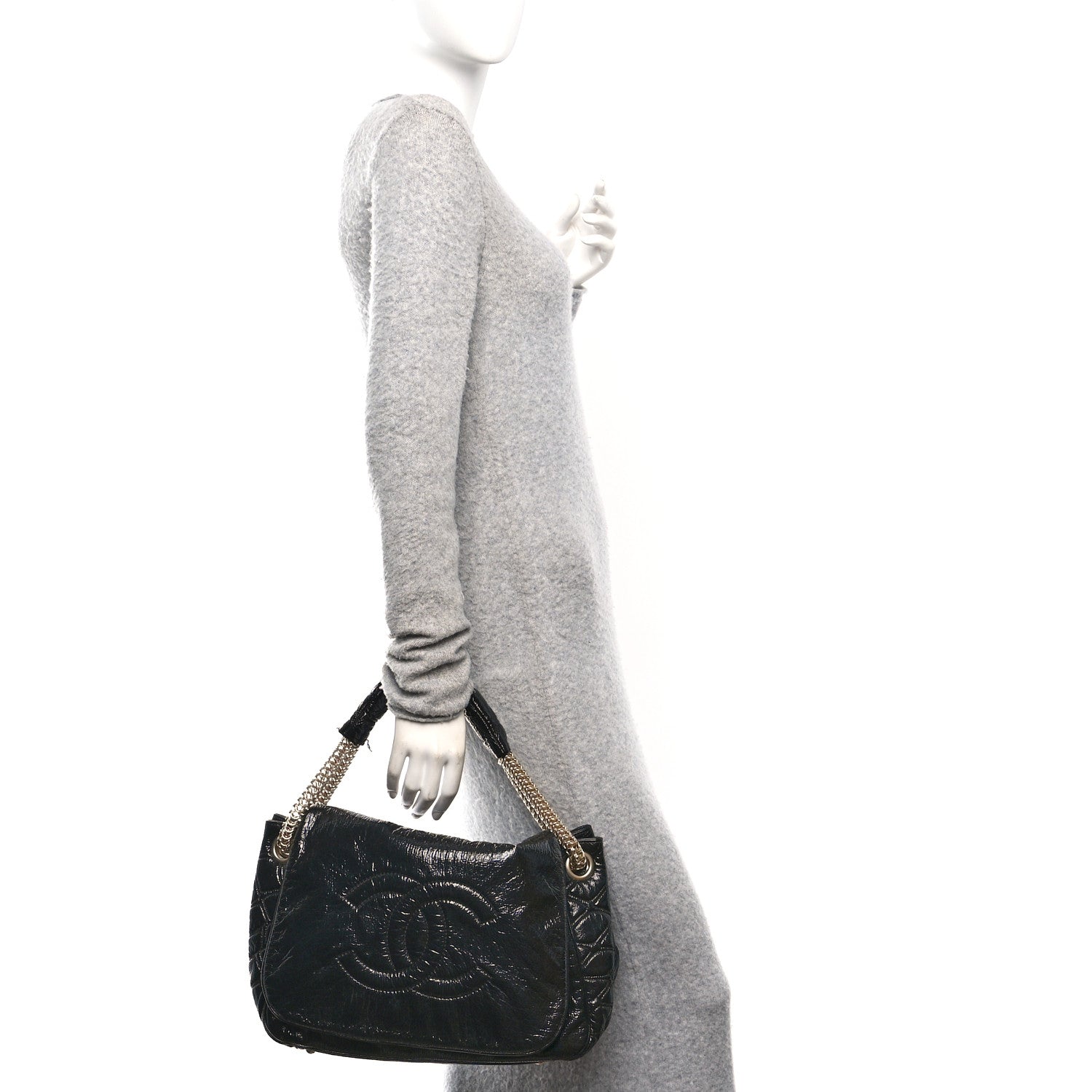 Vinyl Rodeo Accordion Flap Bag Black