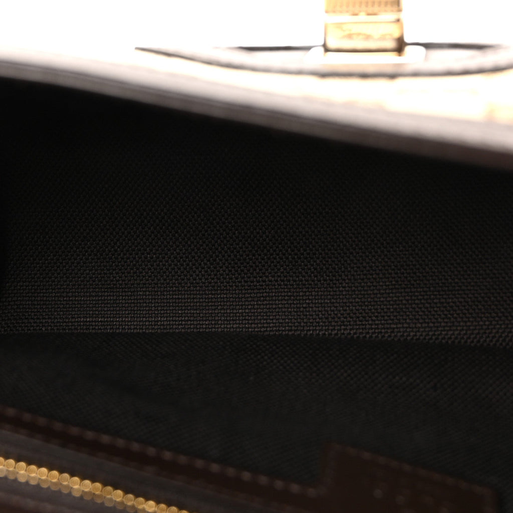 GG Monogram Medium Luce Shoulder Bag Beige Ebony