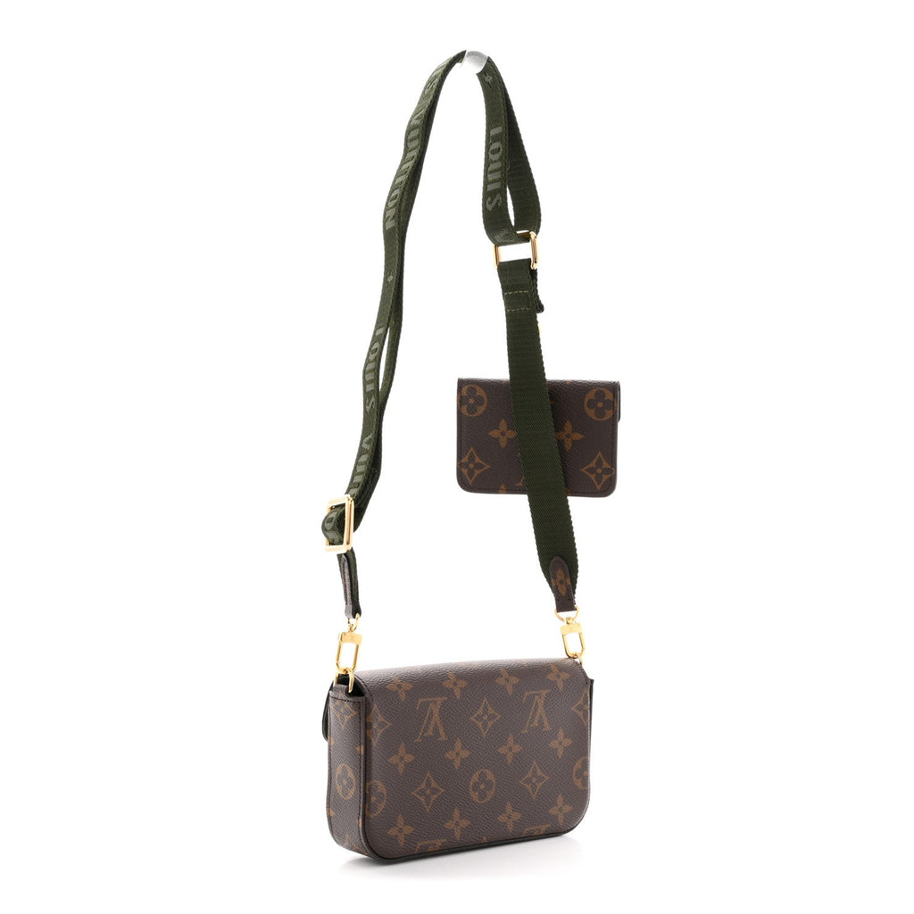 Monogram Felicie Strap & Go Kaki