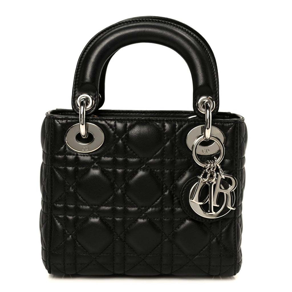 Lambskin Cannage Mini Lady Dior Black