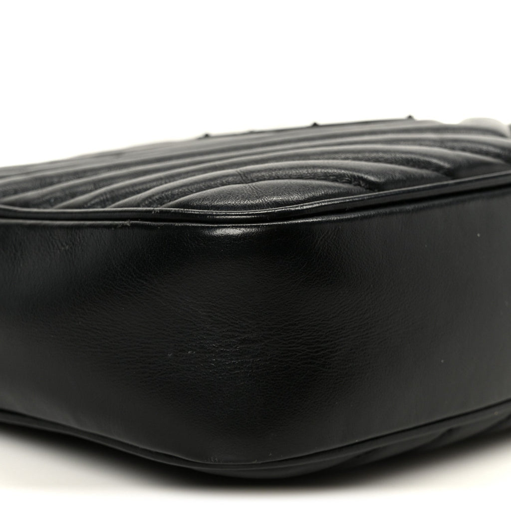Calfskin Matelasse Monogram Monochrome Lou Camera Bag Black