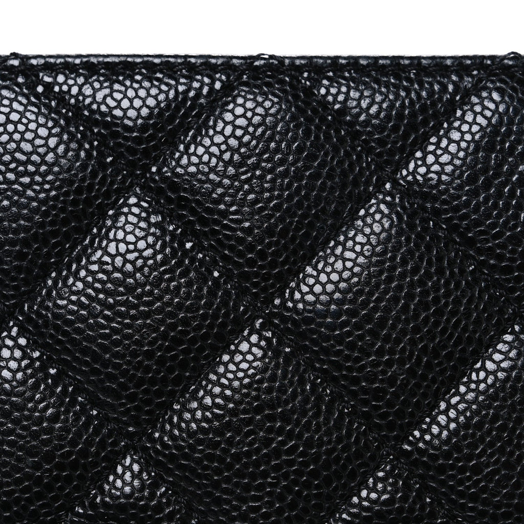 Caviar Quilted Grand Shopping Tote GST Black