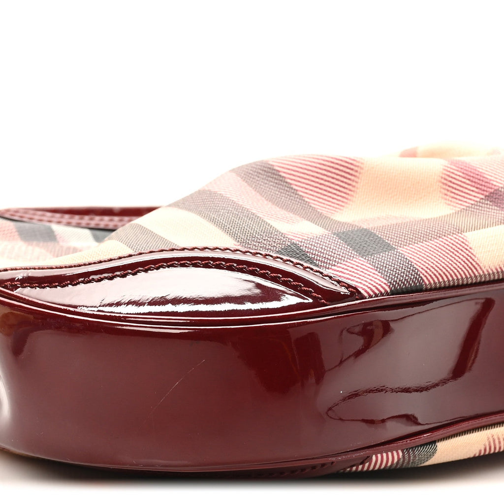 Patent Nova Check Heart Hobo Berry Red