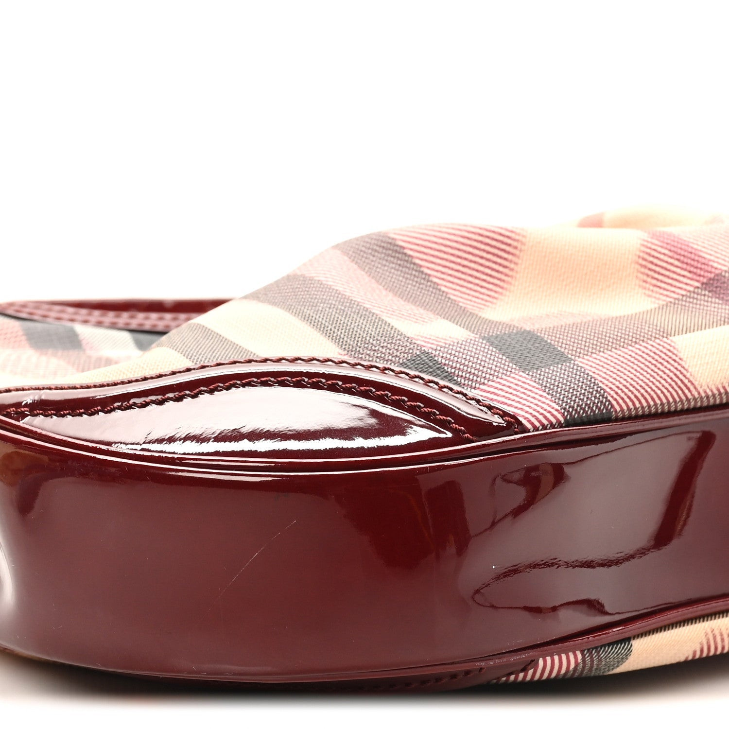 Patent Nova Check Heart Hobo Berry Red