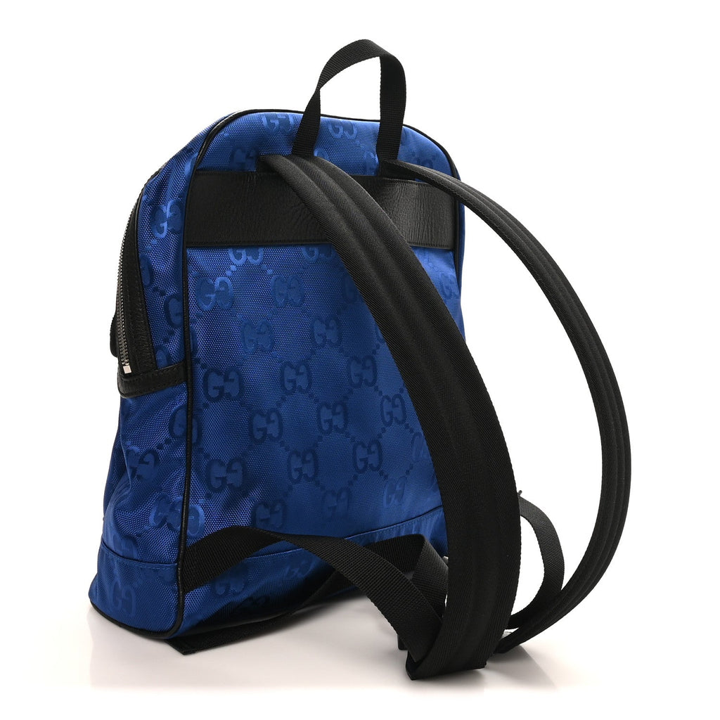 Econyl Nylon Monogram Off The Grid Backpack Guilted Blue Black