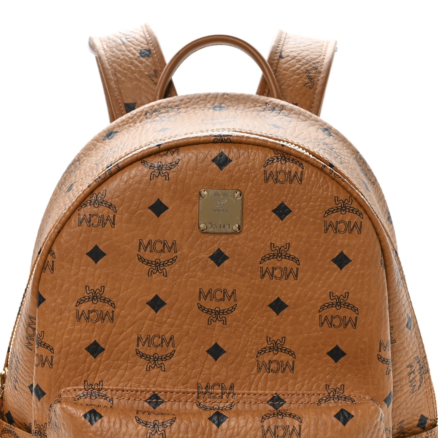 Visetos Small Side Stud Stark Backpack Cognac