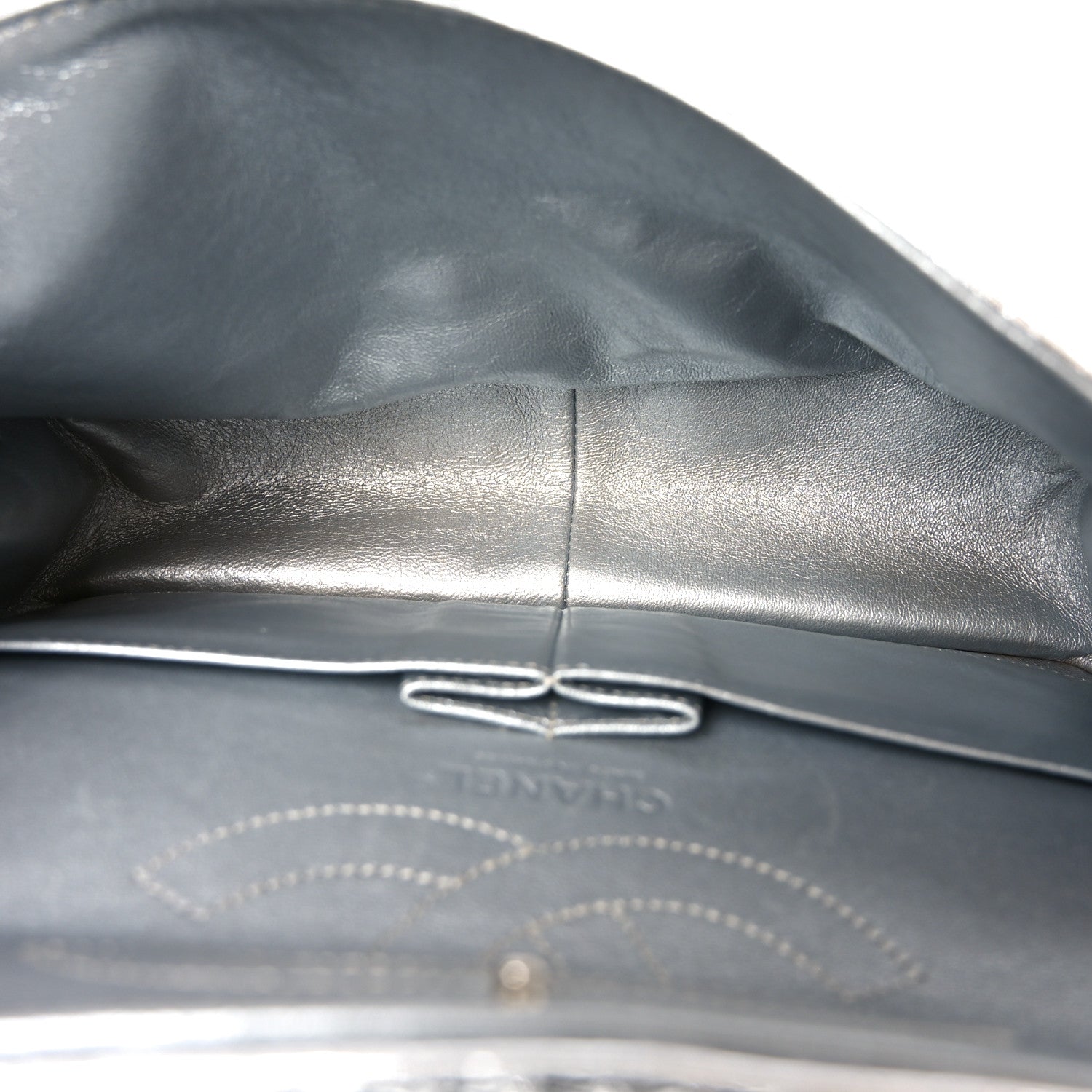 Metallic Calfskin Striped 2.55 Reissue 226 Silver