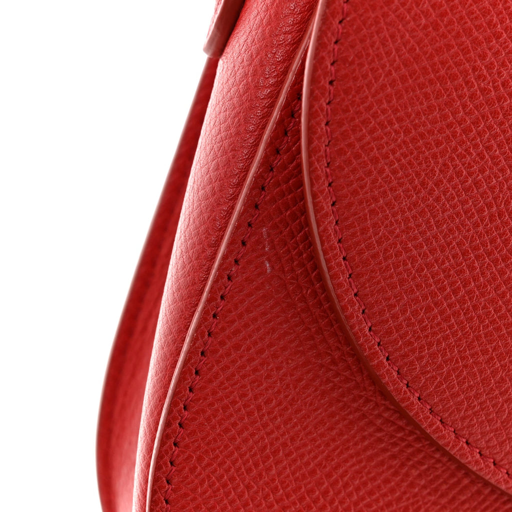 Grained Calfskin Small Trotteur Coquelicot