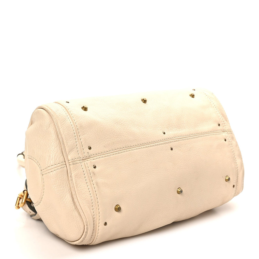 Calfskin Medium Paddington Satchel Ivory
