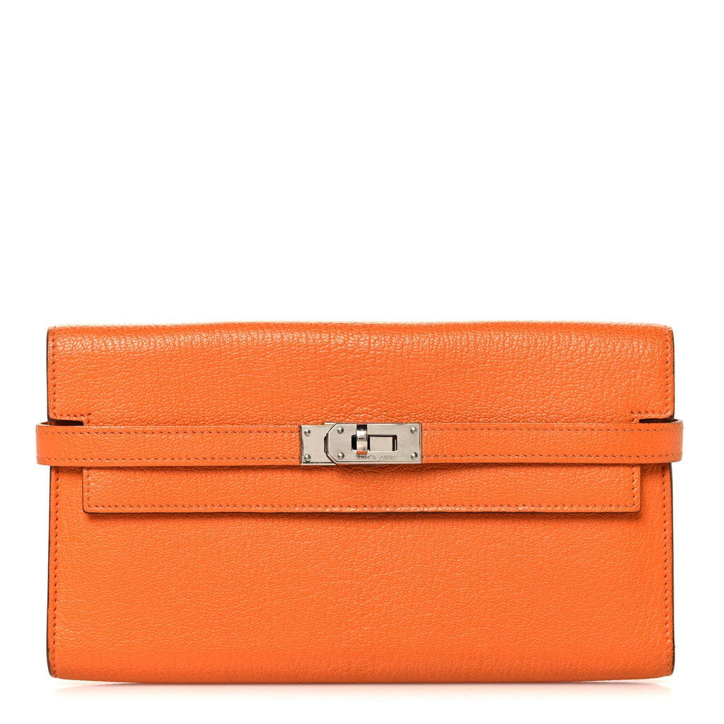 Chevre Mysore Kelly Longue Wallet Orange