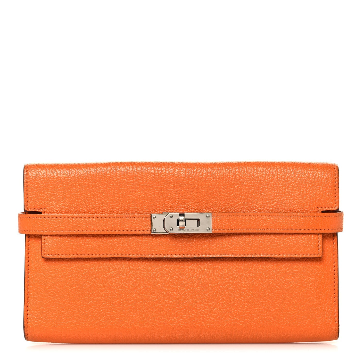Chevre Mysore Kelly Longue Wallet Orange