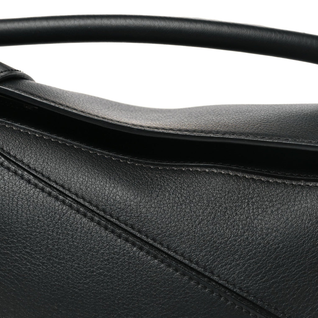 Calfskin Small Puzzle Bag Black