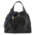 Vernice Naplack Small Soho Shoulder Bag Uniform Blue