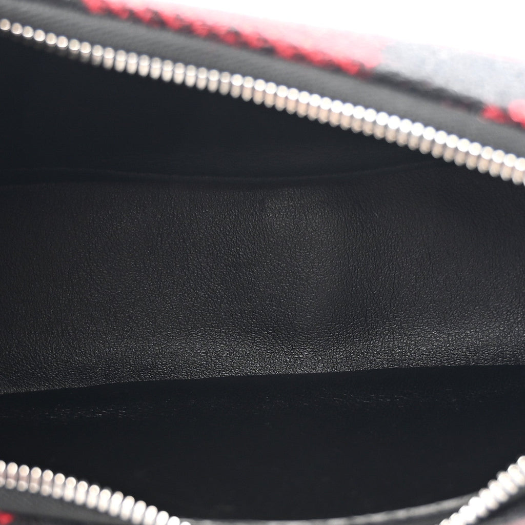 Wool Tartan Medium Ava Triomphe Shoulder Bag Red Black