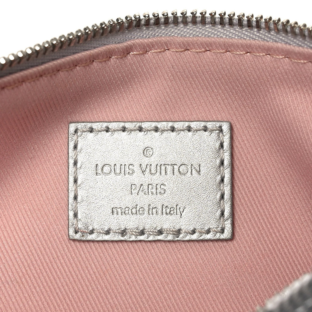 Satin Sequin Monogram Giant Papillon Silver Pink
