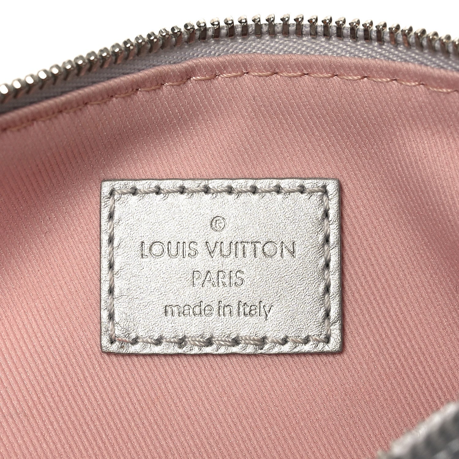 Satin Sequin Monogram Giant Papillon Silver Pink