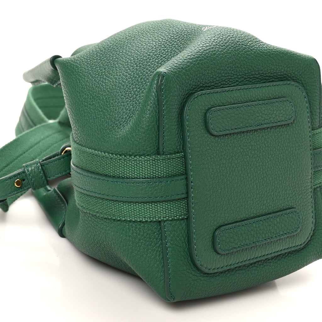 Grained Calfskin Micro Bale Bag Forest Leaves