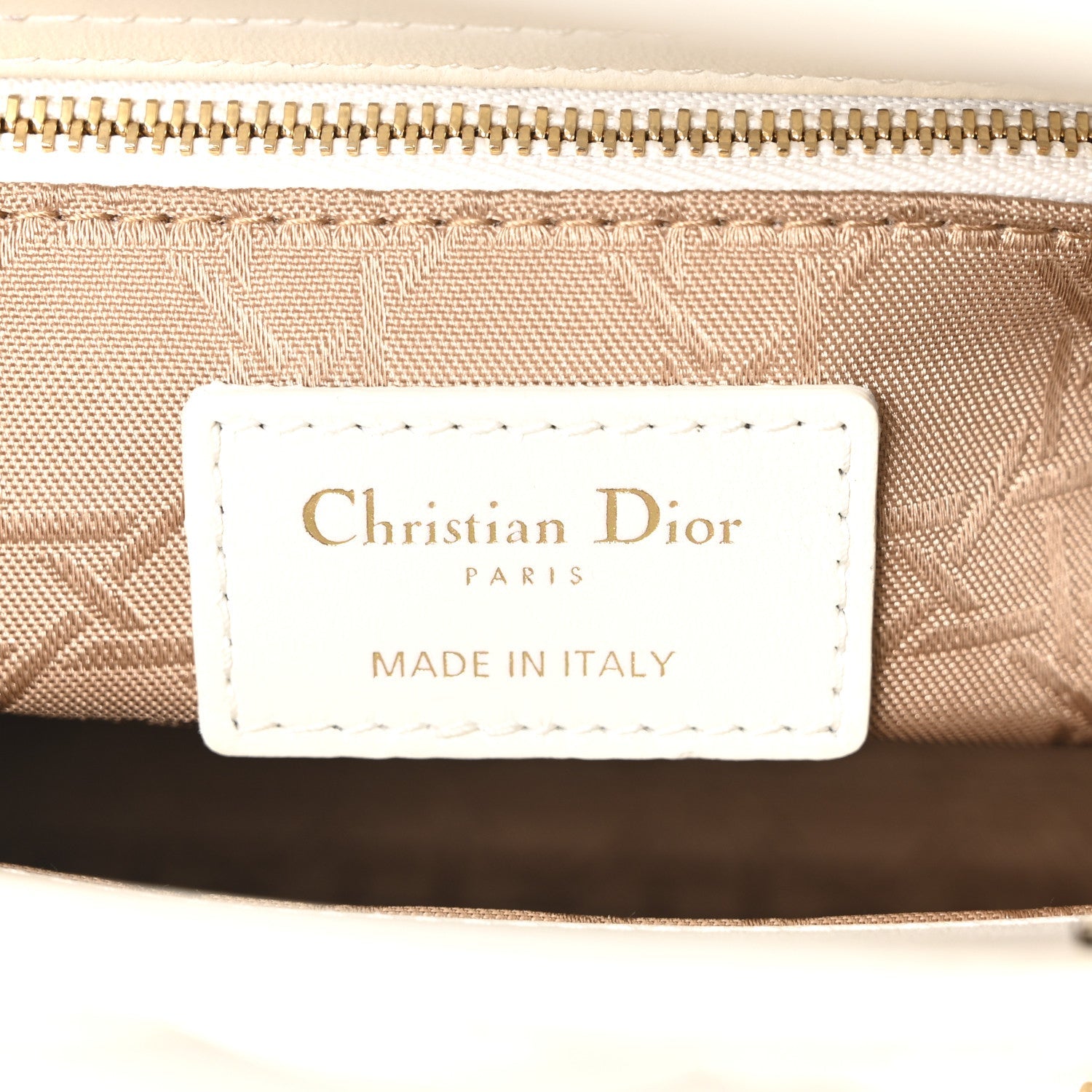 Lambskin Cannage Small My ABCDior Lady Dior White