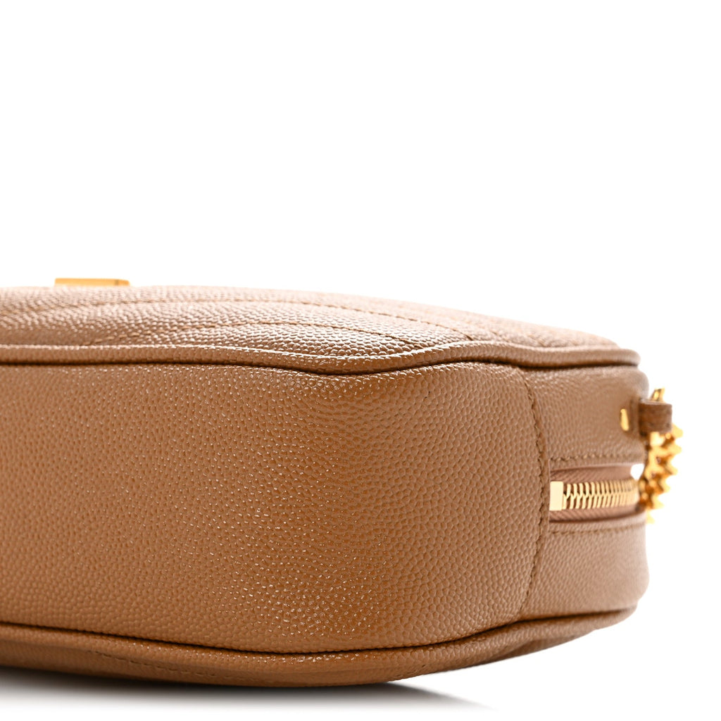 Grain De Poudre Matelasse Monogram Mini Lou Camera Bag Dark Natural