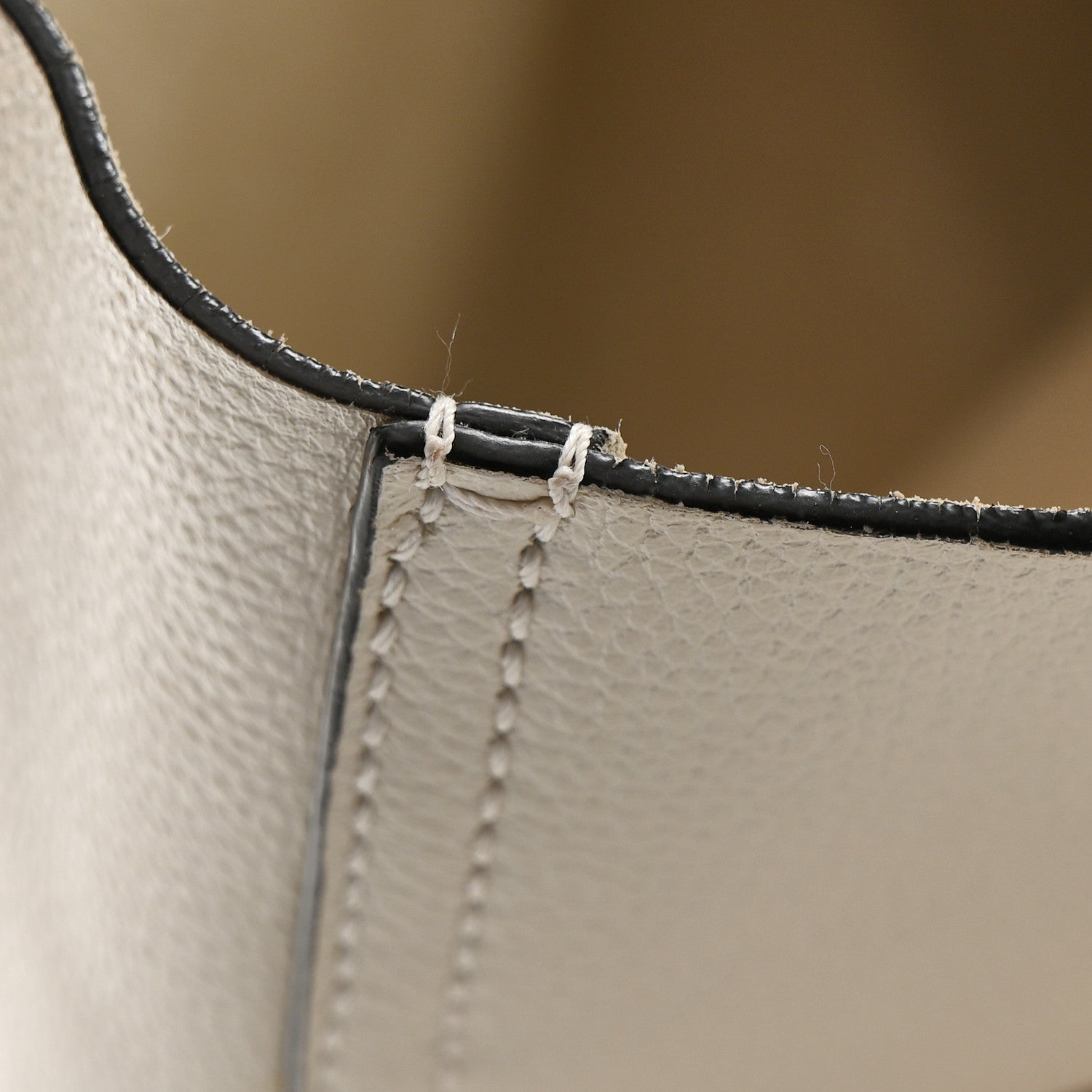 Calfskin Mens Logo Tote White