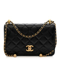 Calfskin Quilted Perfect Fit Wallet On Chain WOC Black