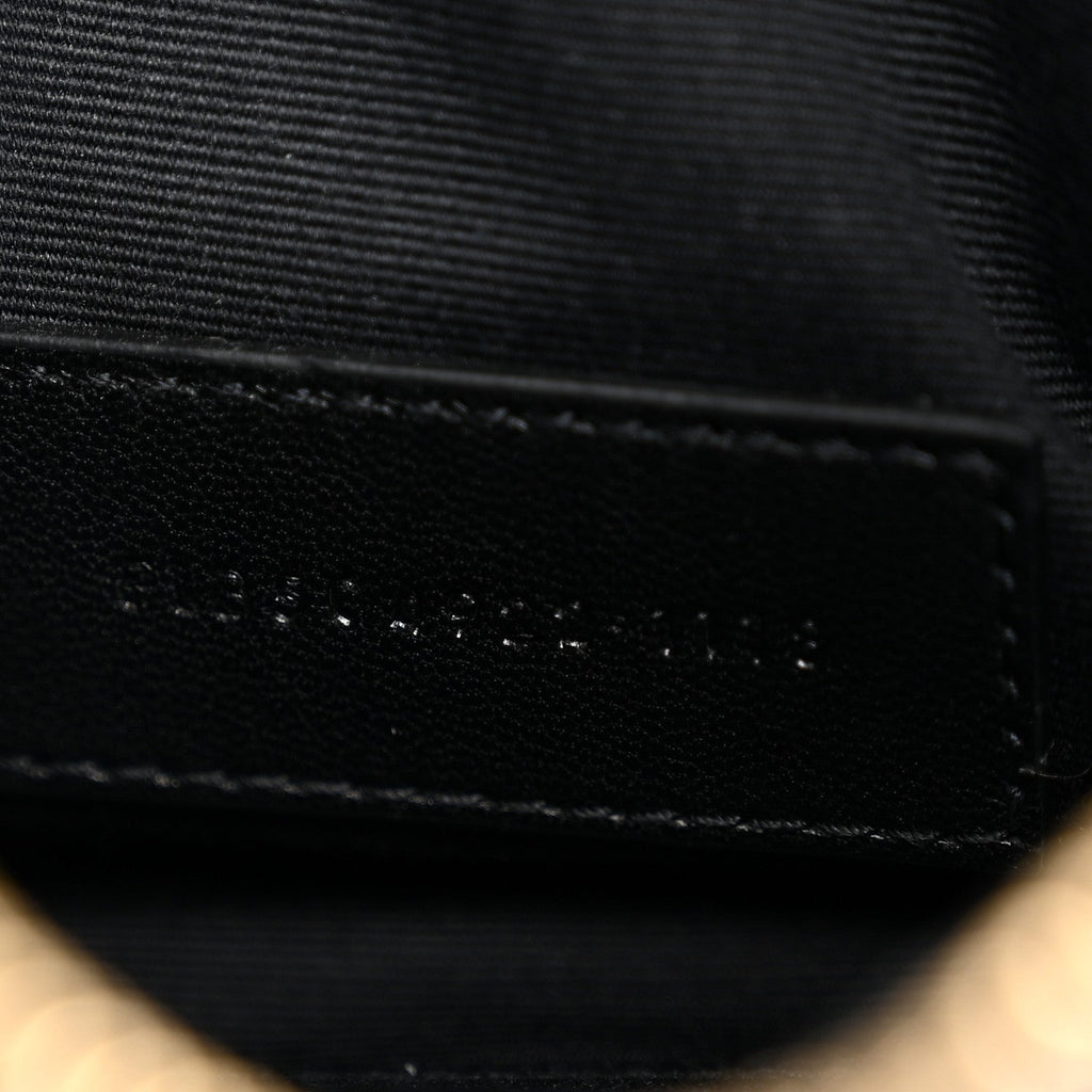 Grain De Poudre Chevron Monogram Bill Pouch Black